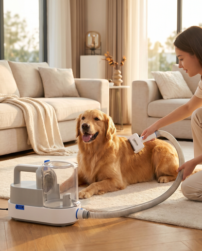 5-in-1 Pet Grooming Vacuum — Trim, Brush & Vacuum Loose Fur in One